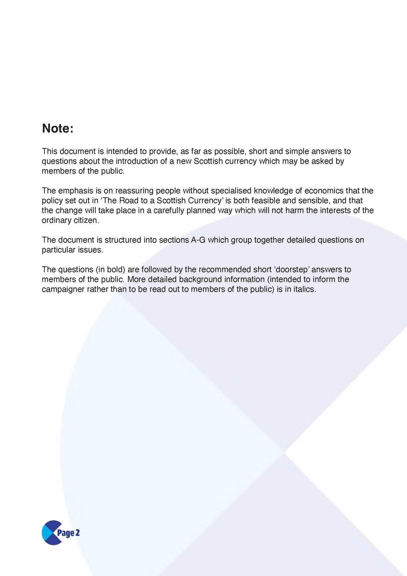 Currency Question & Answer Report